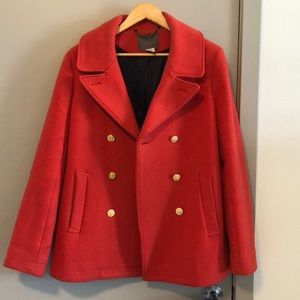 J. Crew Women’s Pea Coat (Red)